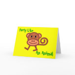 Party Like an Animal Invitation Greeting Card