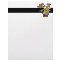 party like frankenstein cartoon personalized letterhead