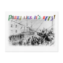 Party like it's 1773! post cards