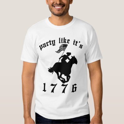 Party like it&#39;s 1776 - Black T-shirt