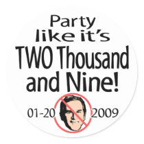 Party Like It's 2009 Sticker by buttonZup Party Like It's 2009 Sticker