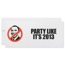 Party like it's 2013 custom rack card