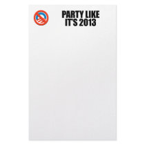 Party like it's 2013 stationery by antiobama Party like it's 2013 stationery