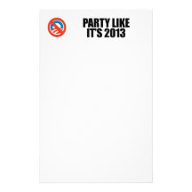 Party like it's 2013 stationery paper