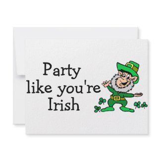 Party Like Youre Irish invitation