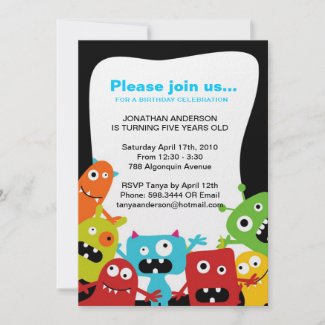 Party Monsters | Boys Birthday Party Invitation invitation