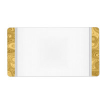 Party Name Tag Label gold White