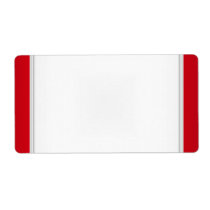 Party Name Tag Label Red White
