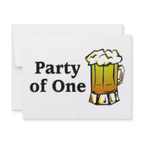 Party Of One Beer invitations by CelebrationZazzle Party Of One Beer invitations