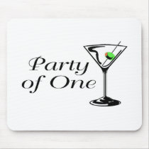 Party Of One Martini mousepads