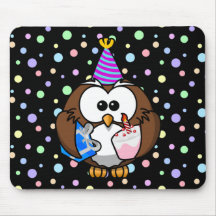 party owl mouse pads