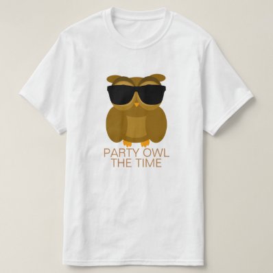 Party Owl the Time T-shirt