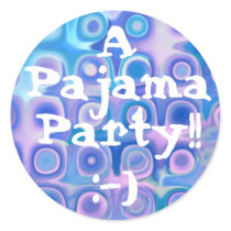 PARTY - Pajama Party with Festive Circles Sticker