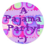 PARTY - Pajama Party with Festive Circles Sticker