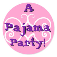 PARTY - Pajama Party with Festive Circles Sticker