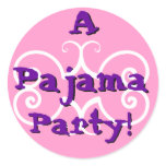 PARTY - Pajama Party with Festive Circles Sticker