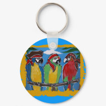 Party Parrots keychains by German_Shepherds_byJ Party Parrots keychains