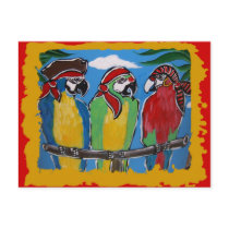 Party Parrots postcards