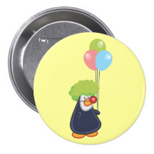 Party Penguin Pinback Button