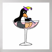 Party Penguin Poster