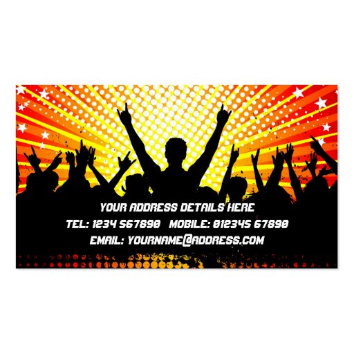 Party People Business Card (back side)
