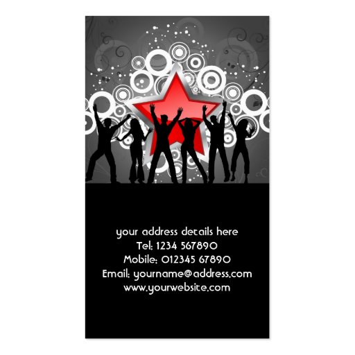 Party People DJ's Business Card (back side)