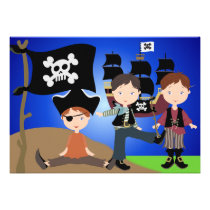 Party Pirates 5x7" Custom BIrthday Invitation