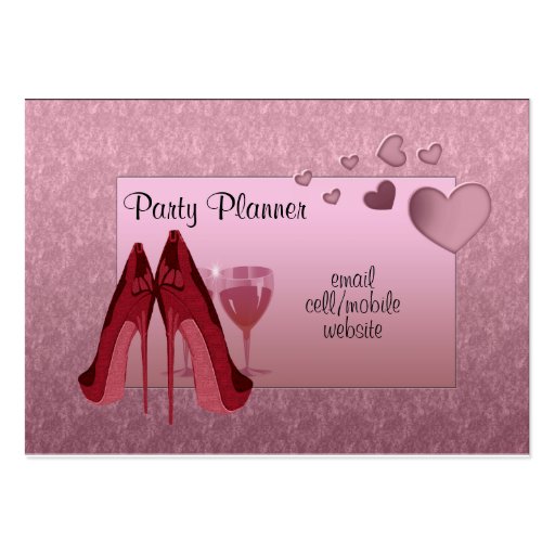 Party Planner Business Card (front side)