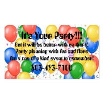 Party Planner Profile Card business cards