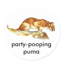 party-pooping puma stickers by twelfthhouse party-pooping puma stickers