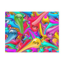 Party Postage Stamp postcards