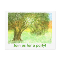 Party Postcard invite - Summer Oak