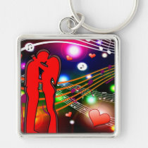premium, square, keychain, party, waterproof, dance, music, gifts, family, birthday, Keychain with custom graphic design