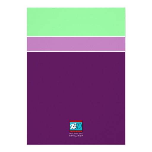 PARTY! Purple & Green Birthday Invitations