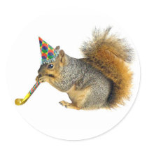 Party Squirrel stickers