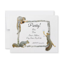 Party Squirrels Invitation by catsclips Party Squirrels Invitation