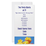 Party Starts at 7! Custom Invitations Rose Flowers Photo Greeting Card