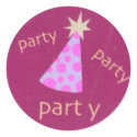 Party Sticker - Pink sticker