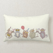 Party Tarsiers, Throw Pillows
