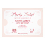 Party Ticket invitations