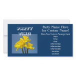 Party Time! Blue Invitations Yellow Daffodils Personalized Photo Card