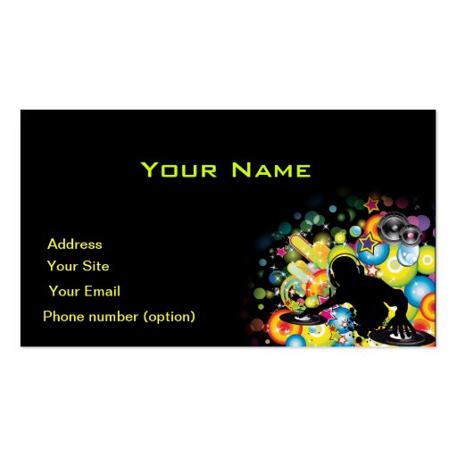 Party Time Business Card Template (back side)