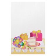 Party Time - Cake and Presents! stationery