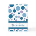 Party Time Collection Purple and Teal Dots Card