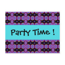 Party Time colorful invitation postcards by DonnaGraysonAbstract Party Time colorful invitation postcards