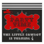 Party Time Cowboy Birthday Invitations