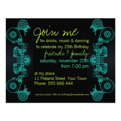 Party Time Dance Invitation template
