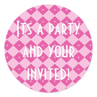 Party Time Diamond Pattern sticker sticker