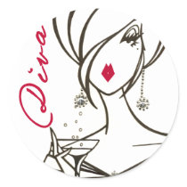 Party Time Diva stickers - Customized by LadyDenise Party Time Diva stickers - Customized