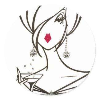 Party Time Diva stickers - Customized sticker